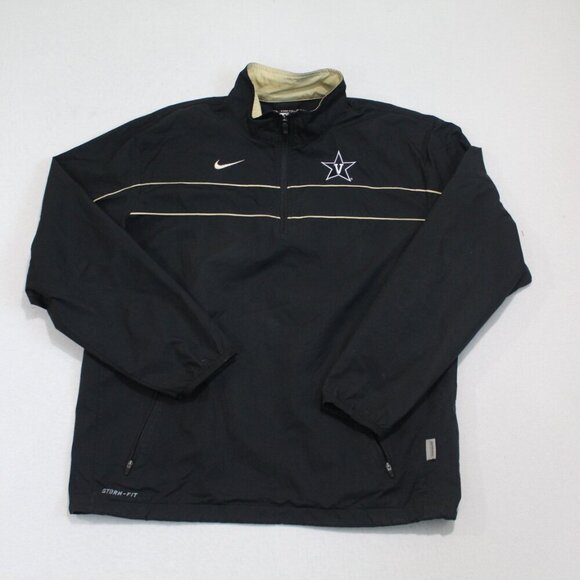 Nike Storm Fit Black Men Windbreaker Vanderbilt NCAA Size Meduim - Picture 1 of 12